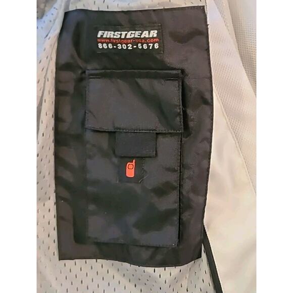 First Gear Womans Large White Mesh Breathable Riding Jacket Padded - Picture 8 of 14